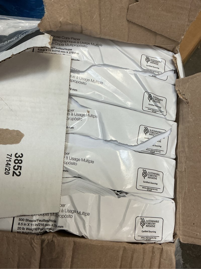 Condition photo showing Good Condition for amazon basics multipurpose copy printer paper, 20 lb, 8.5 x 11 inches, 10 reams (5,000 sheets), 92 bright white