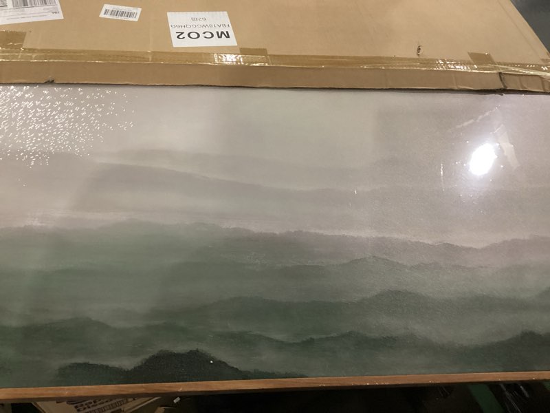 shenify vintage landscape framed wall art foggy mountain farmhouse decor retro wilderness illustrati