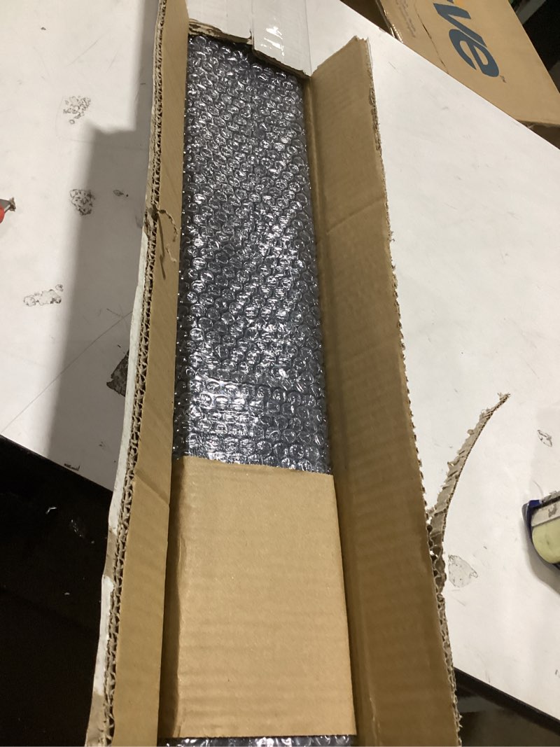 Condition photo showing As Is for mail boss 7121, black in-ground mounting post, 43 x 4 x 4 inches, for use with mailbox
