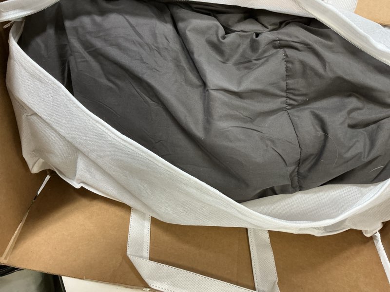 Condition photo showing As Is for L LOVSOUL Goose Feather Down Fiber Comforter King Size, 100% Organic Cotton Fabric Duvet Insert,1200