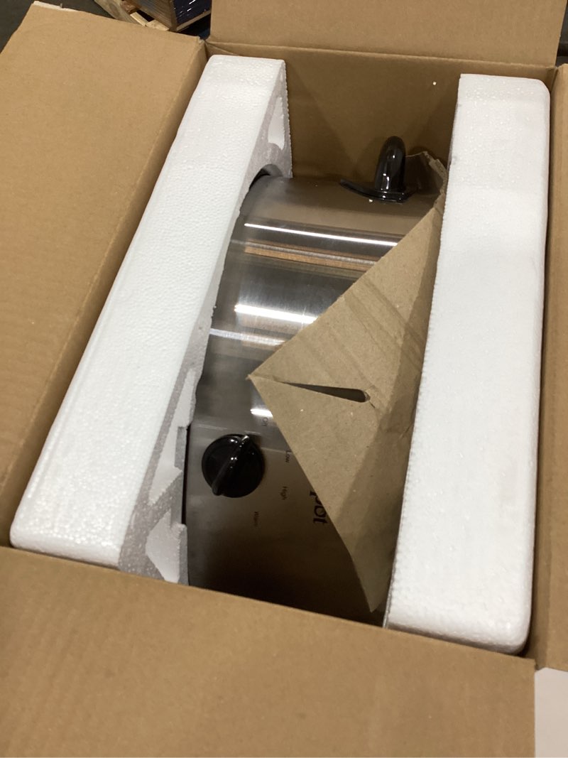 Condition photo showing As Is for Crock-Pot 7qt Manual Slow Cooker - Stainless Steel