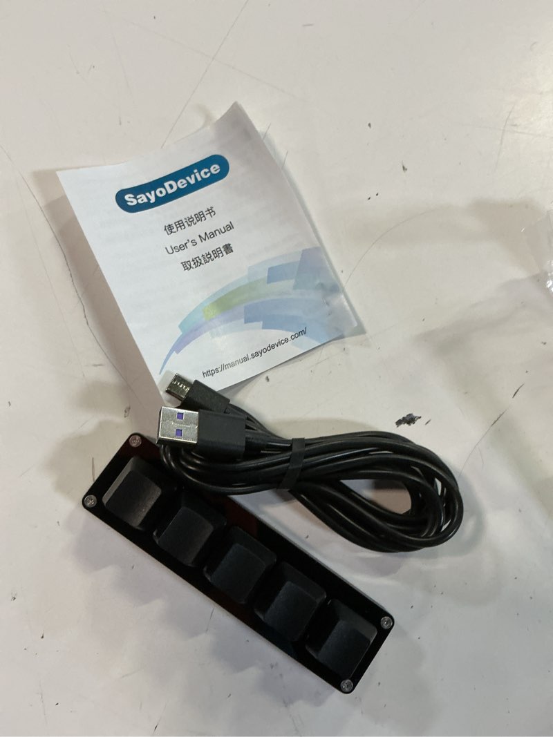 Condition photo showing Good Condition for ecarke upgrade black 5 keys mini macro mechanical keyboard gaming keypad hot swap game keyboards usb data cable for windows mac osu hid standard keyboard cherry shaft & rgb led 5-key