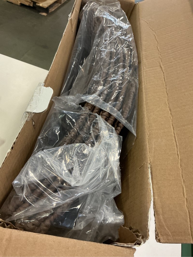 Condition photo showing Good Condition for 36in Large Christmas Tree Collar - Wicker Woven Tree Collars for Artificial Trees - Handmade Rattan Rustic Farmhouse Basket for Tree Base Cover with Cord Cut-Out for 7.5ft 8ft 9ft 10ft Trees (Brown) 36" Brown