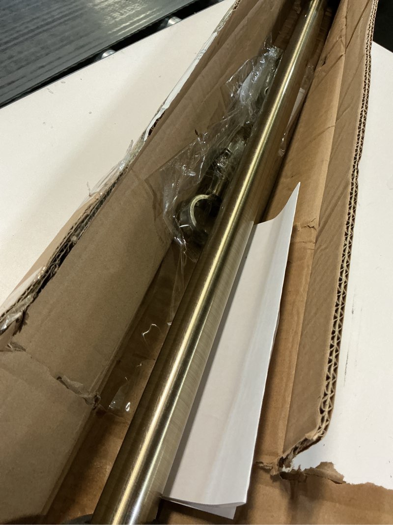 Condition photo showing Good Condition for Heavy Duty Curtain Rods,1 1/4" Large Diameter Premium Nonadjustable Curtain Rod,48in/4ft Custom Window Treatment Rods with Durable Aluminum Brackets and End Caps,Antique Bronze Finish Antique Bronze 48in/4ft