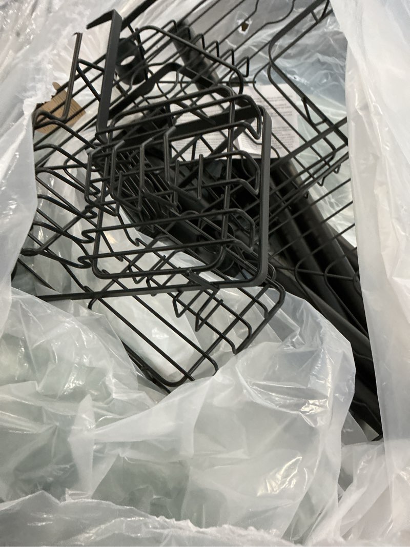 Condition photo showing As Is for kegii corner shower caddy tension pole - shower tension rod organizer, floor to ceiling shower caddy 25-114.2 inch, towel rack corner waterproof, black tension caddy - black