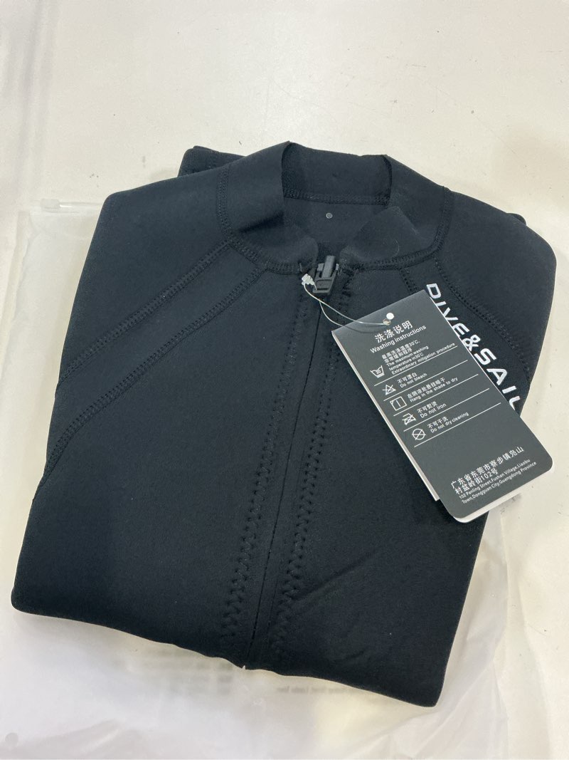 Condition photo showing Good Condition for wetsuit top women men 2mm neoprene wetsuit jacket long sleeve diving surfing top, 3mm 1.5mm wetsuits shirt vest scuba swimming snorkeling suit swimsuit warm front zip for water sports 2mm women x-large