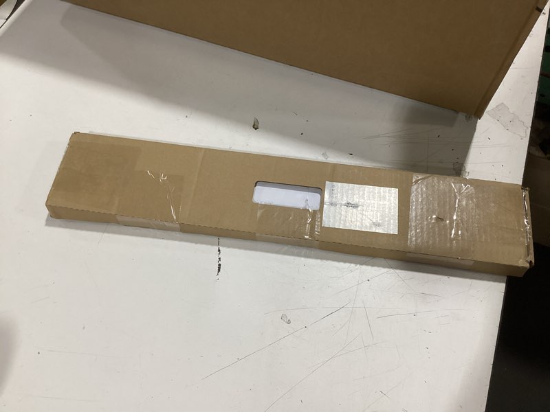 Condition photo showing As Is for design house universal cultured marble side splash, 21.5-inch, solid white, improved packaging, 5509