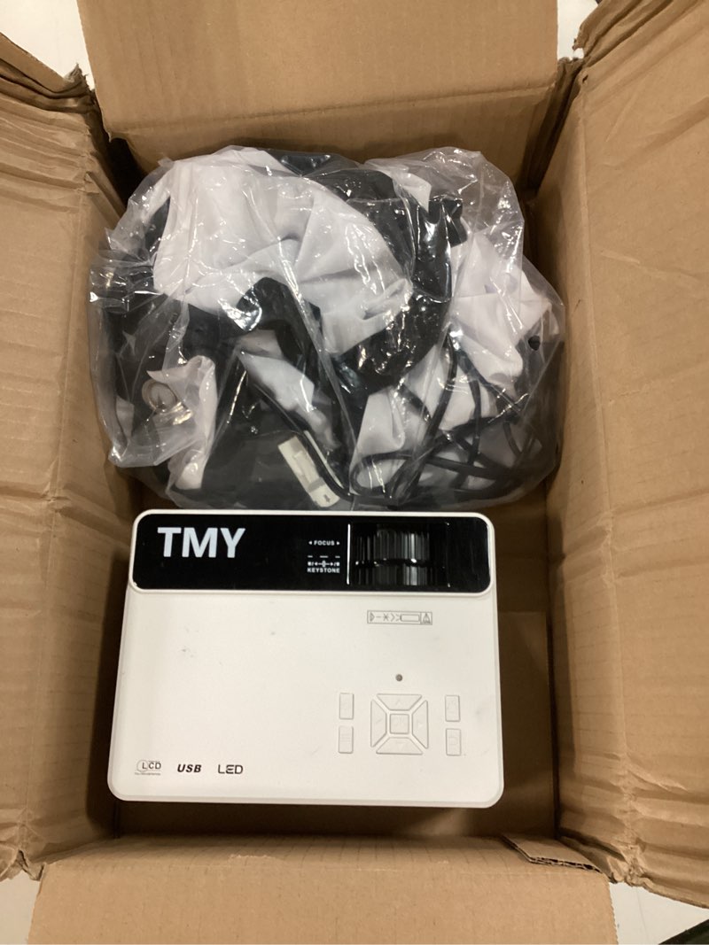 Condition photo showing As Is for TMY 1080P Full HD Portable Mini Projector, Upgraded Bluetooth Movie Projector with Screen, Compatible with TV Stick Smartphone/HDMI/USB, Indoor & Outdoor Use no Apps