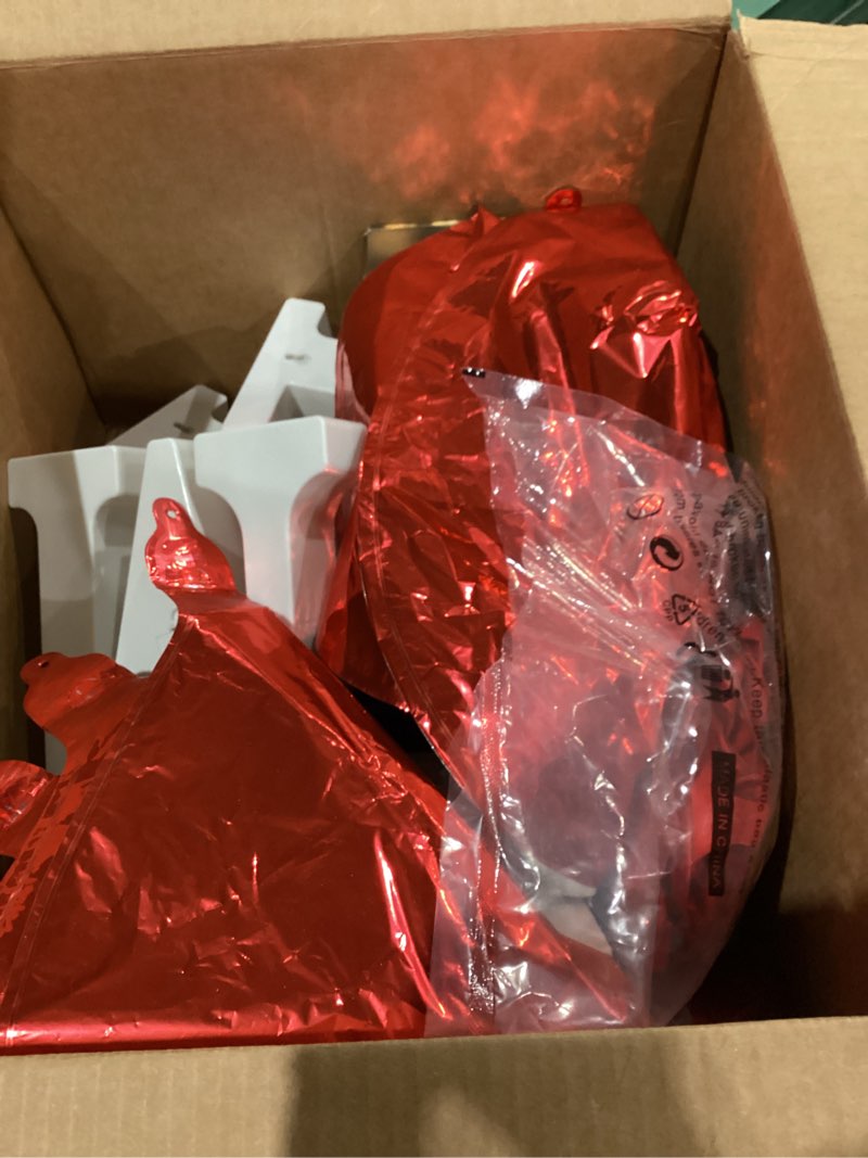 Condition photo showing As Is for Proposal Decorations Set - LIKEYO Marry Me Light Up Letters with 24 Romantic LED Candles, 2000 Pcs Rose Petals, Red Carpet Aisle Runner 16 Feet, 1 Rose Ring Box and Balloons for Wedding Proposal Engagement