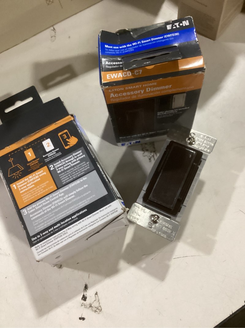 Condition photo showing New/Like New for Eaton Accessory Dimmer for Wi-Fi Smart Universal Dimmer, Color Change Kit (Brown/Black/Gray)