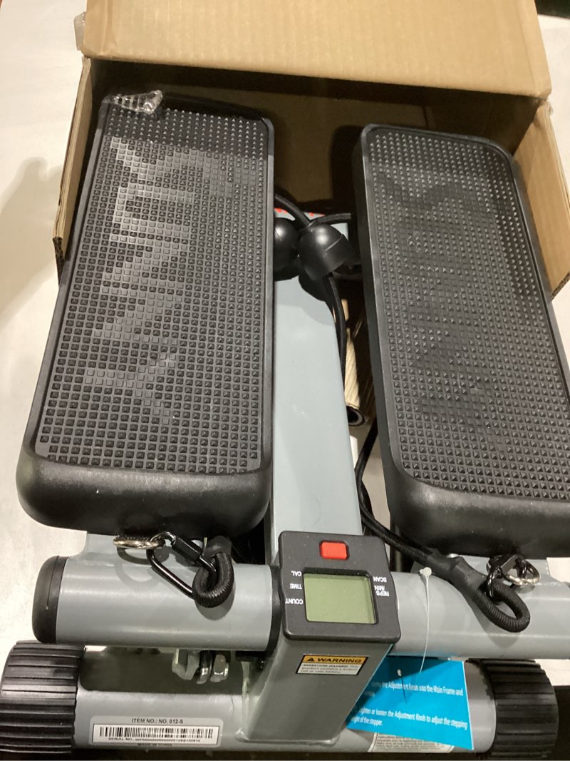 Condition photo showing Good Condition for sunny health & fitness mini stepper for exercise at home, stair step workout machine with resistance band and over 300lb weight capacity, optional twist motion and free sunnyfit app connection classic