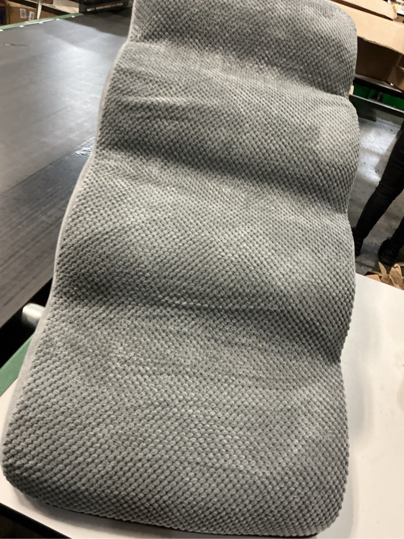 Condition photo showing As Is for MIHIKK Dog Stairs Ramp, Curved 4-Step Dog Steps for Small Dogs and Cats, Pet Stairs for High Beds and Couch with Anti-Slip Washable Cover and Durable High Density Foam, Grey Grey 4-Step?28D*16W*19H?