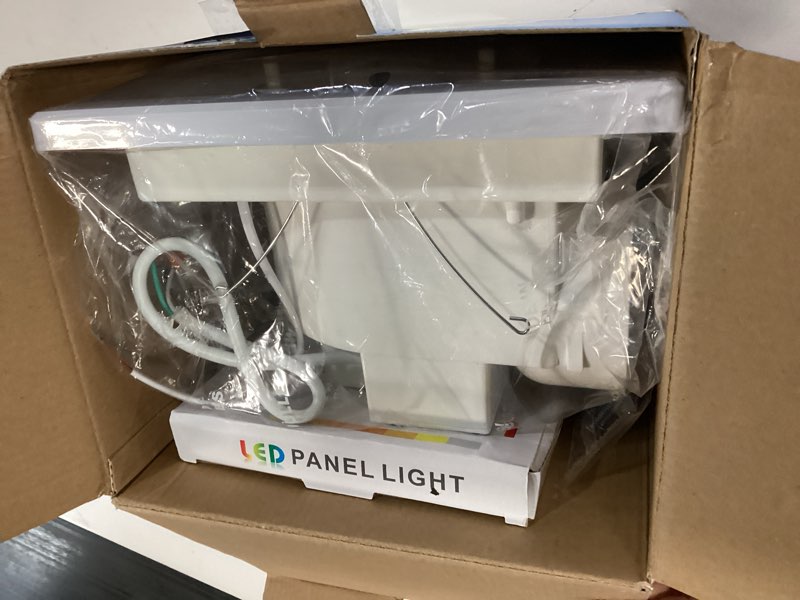 Condition photo showing Good Condition for Zeyzer Bathroom Exhaust Fan with LED Light Square Quiet Modern Ceiling Mount Ventilation Fan Combination for Shower/Restroom/Office, 110 CFM 1.0 Sones 4 Inches Duct 110V, White white 8in