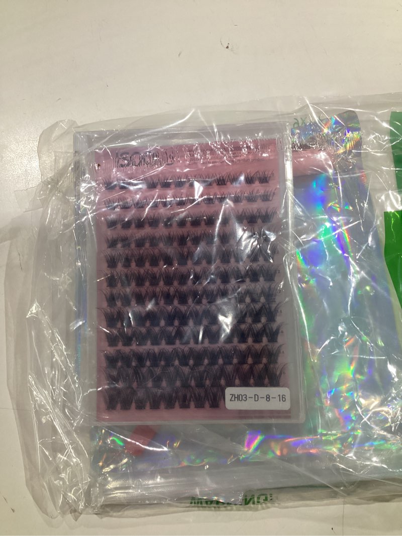 Condition photo showing New/Like New for ISOOLU Fairy Lash Clusters Manga Individual Lashes C Curl Wispy Eyelash Clusters WideSpan Eyelash Extension Kit with Lash Bond and Seal Wet-Look Spiky Cluster Lashes (Fairy Kit) Fairy Kit 120PCS