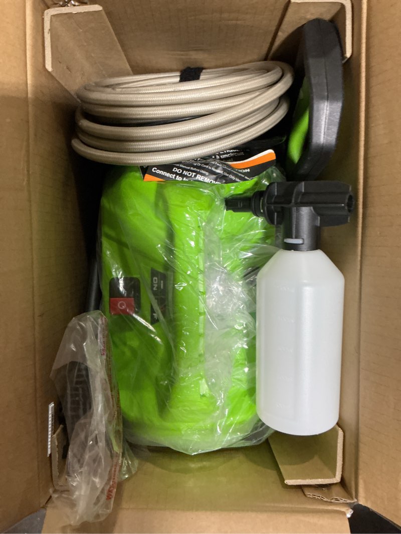 Condition photo showing Good Condition for greenworks 1800 psi 1.2-gpm cold water electric pressure washer with 2 spray tips