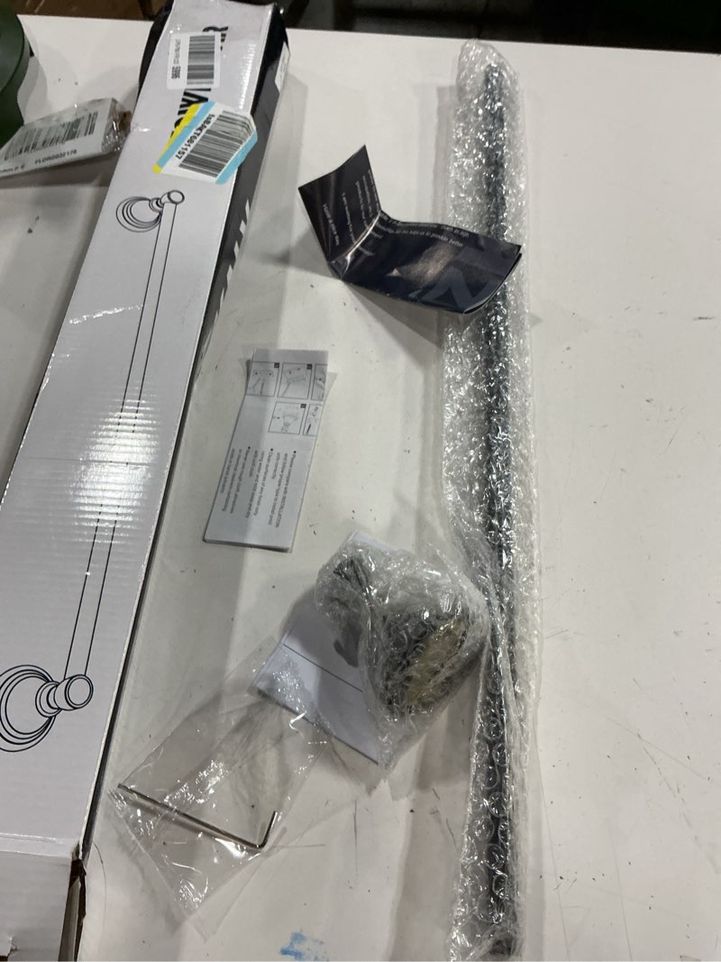 Condition photo showing As Is for towel bar 24inch, stainless steel bathroom towel rack wall mounted, heavy duty towel rod, towel holders for bathroom, kitchen (oil rubbed bronze) (missing parts)