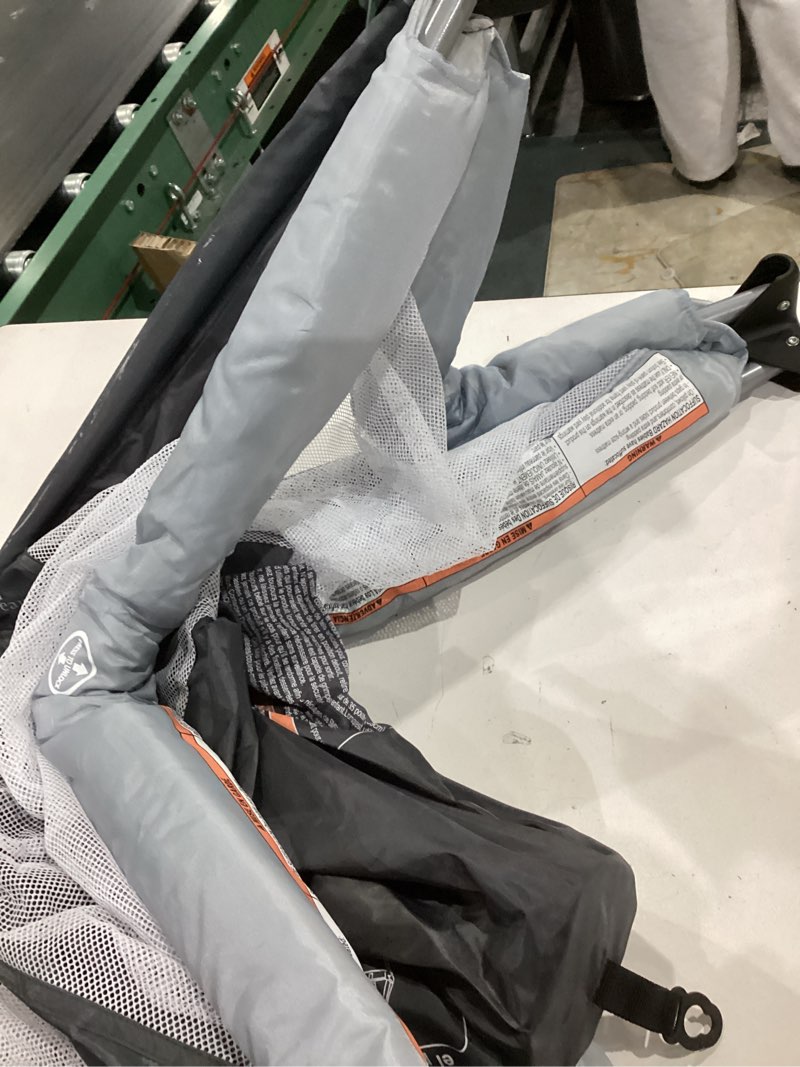 Condition photo showing Good Condition for dream on me nest portable playard , award-winning lightweight travel playpen for baby. quick fold, mesh sides, foldable mattress pad, no-tool assembly, meets astm/cpsc standards -grey