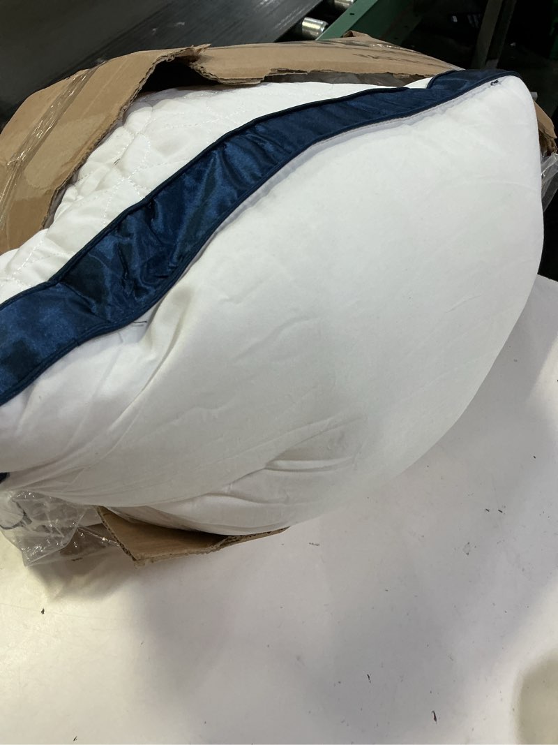 Condition photo showing As Is for Pillows Standard Size Set of 2, Cooling Bed Pillow Hotel Quality Pillows 2 Pack for Back, Stomach or Side Sleeper, Fluffy Pillow with Down Alternative for Bed Sleeping, Machine Washable Standard ( Pack of 2)