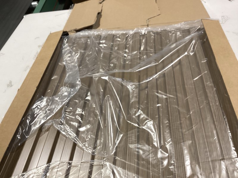 Condition photo showing Good Condition for Art3d Slat Wall Panel, 3D Fluted Textured Panel 12-Tile 19.7 x 19.7in. - Walnut 19.7 x 19.7in. Square - Walnut 12