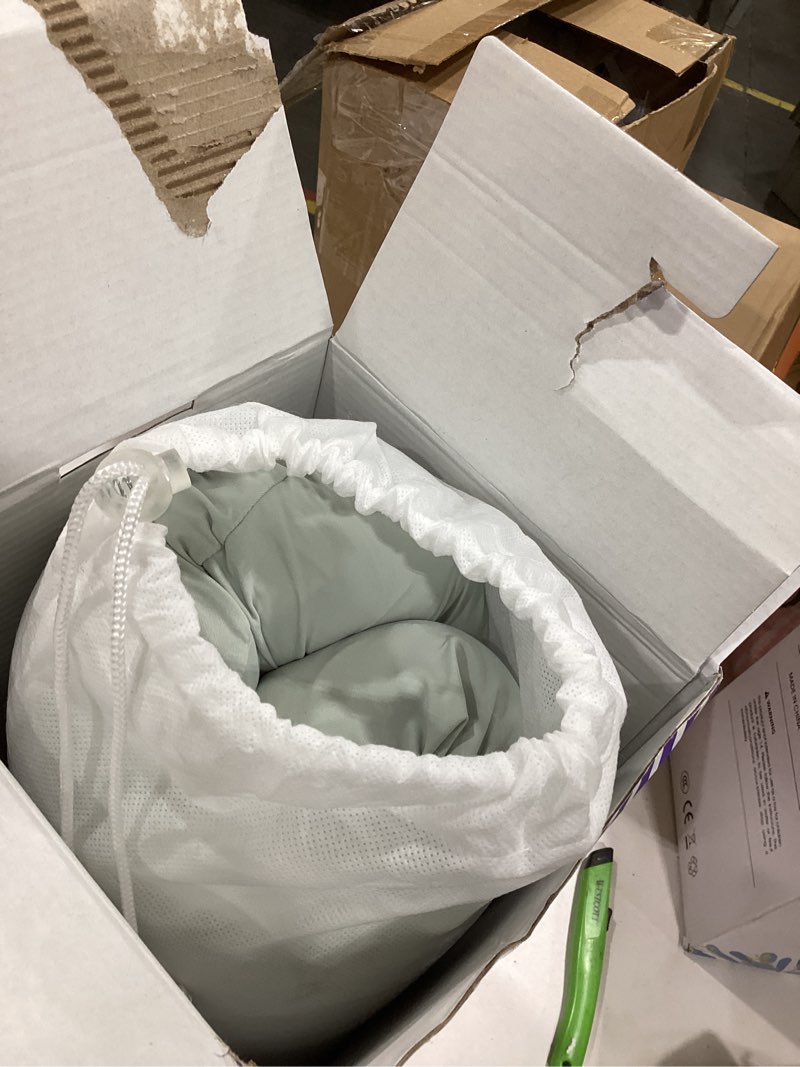 Condition photo showing Good Condition for c cushion lab deep sleep pillow, patented ergonomic contour design for side & back sleepers, orthopedic cervical shape gently cradles head & provides neck support & shoulder pain relief - calm grey