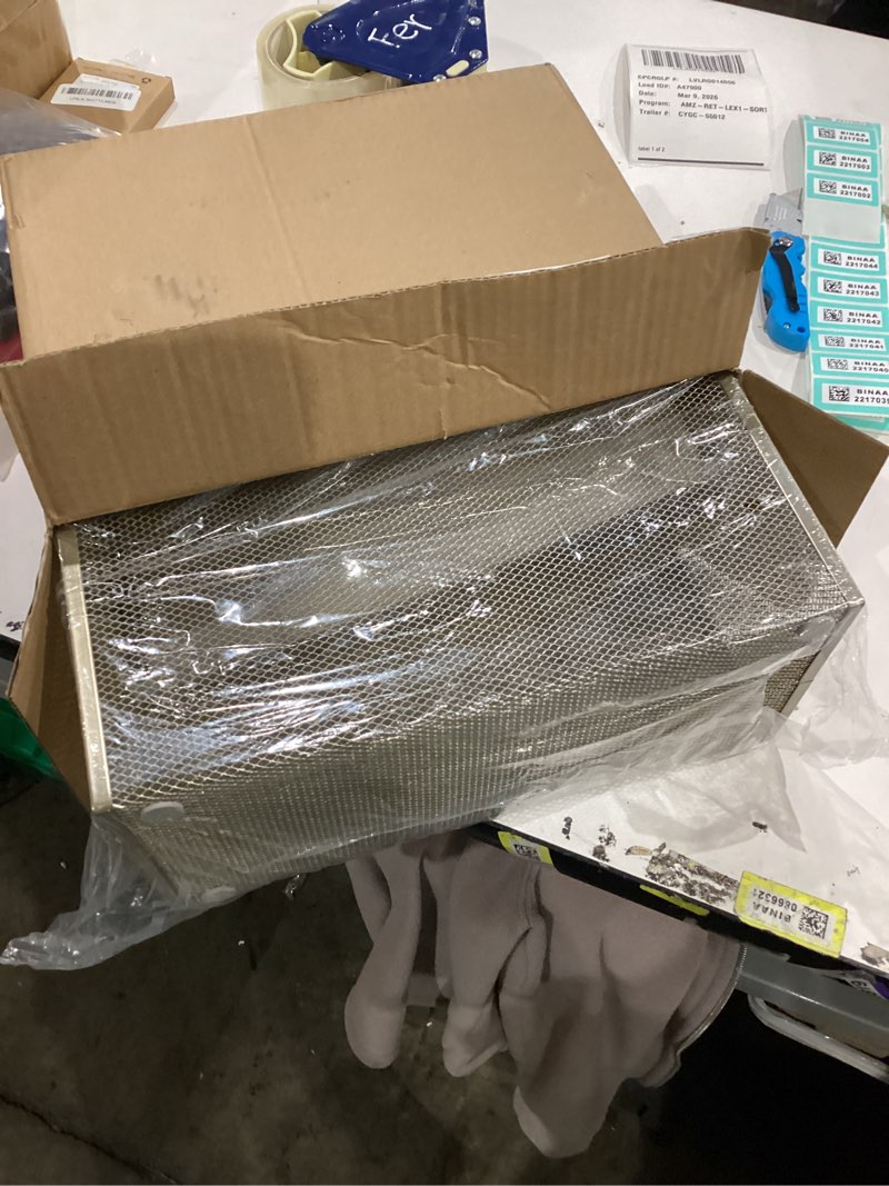 Condition photo showing Good Condition for Sinboun Hanging File Organizer Letter-Size File Holder Filing Box Includes 5 Hanging Folders - Metal Mesh Magazine Letter Storage Cabinets File Cart for Office Home School, No Assembly Required Gold