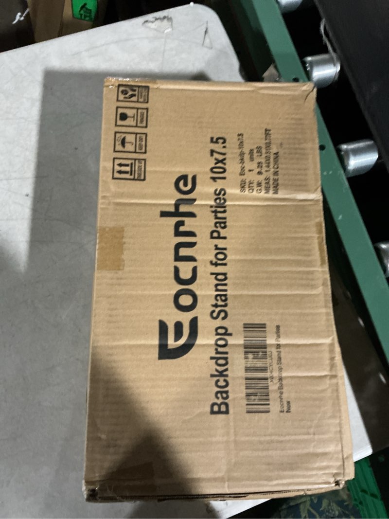 Condition photo showing Good Condition for EMART Backdrop Stand 10x7ft(WxH) Photo Studio Adjustable Background Stand Support kit with 2 Crossbars, 8 Clamps, 2 Sandbags and Carry Bag for Parties, Events Decoration, Wedding, Photography 10x7ft Black