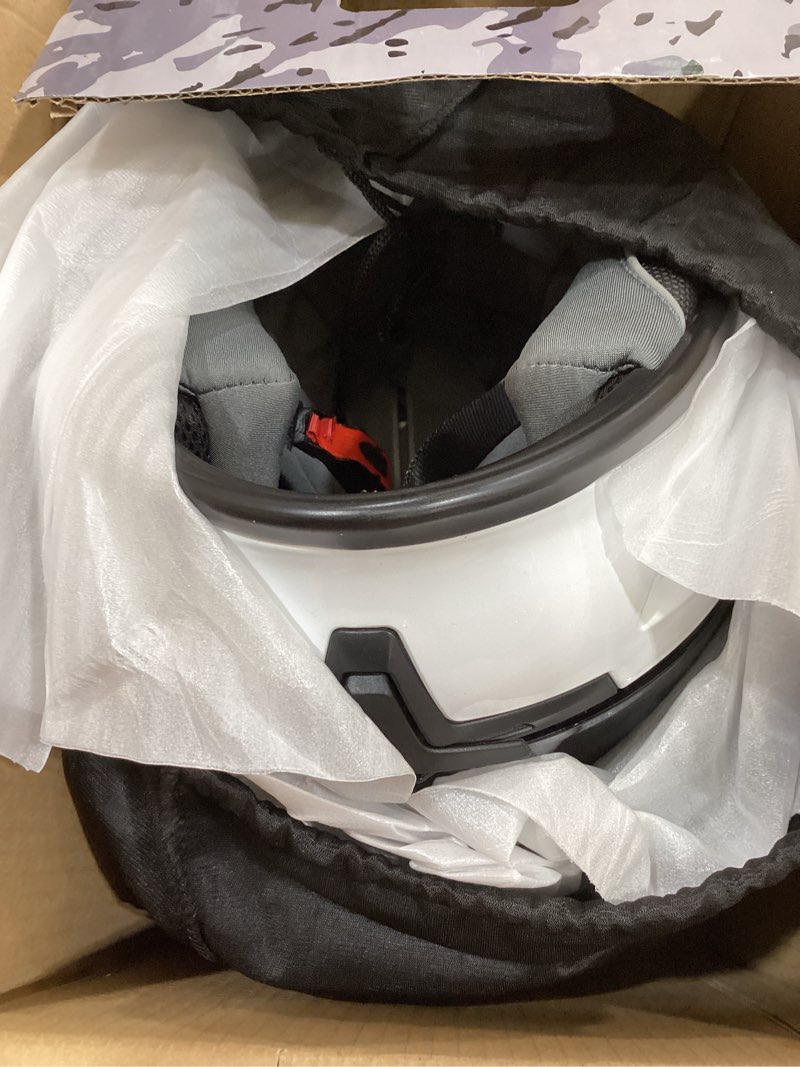 Condition photo showing Good Condition for triangle full face youth kids helmet motorcycle atv motorcross dot approved (glossy white, x-large)