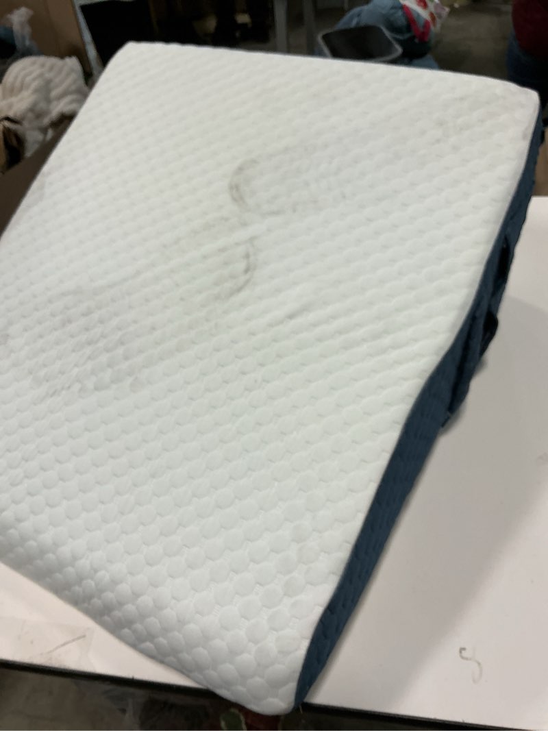 Condition photo showing As Is for Wedge Pillow with Extra Replaceable Covers, 2024 New 12'' Bed Wedge Pillow for Sleeping and Snoring, Acid Reflux, Heartburn, GERD, Top Memory Foam Pillow Wedge for Improved Post-Surgery Sleep