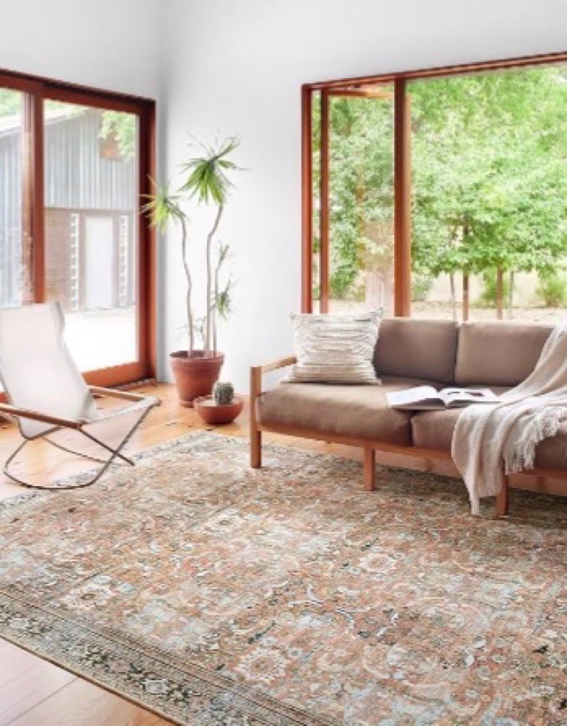 loloi wynter collection wyn-02 auburn/multi 7'-6" x 9'-6" area rug, .13" thick, area rug, soft, dura