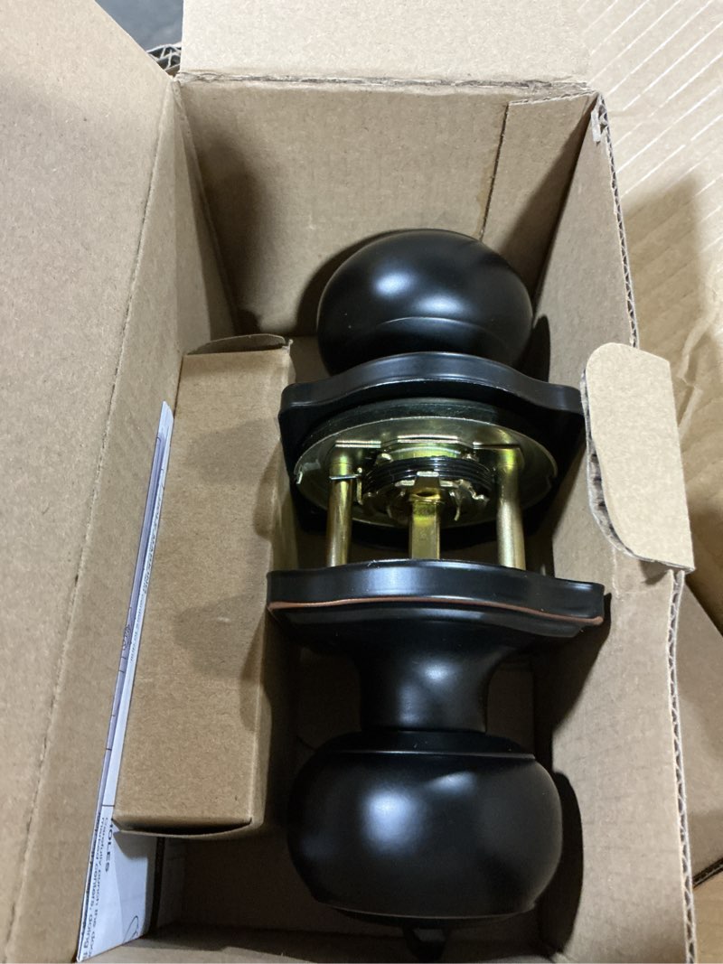 Condition photo showing New/Like New for goldenwarm Oil Rubbed Bronze Door Knobs Interior, Bedroom Door Knob & Bathroom Classic, Bronze Interior Door Knobs 6 Pack 6 Privacy Oil Rubbed Bronze