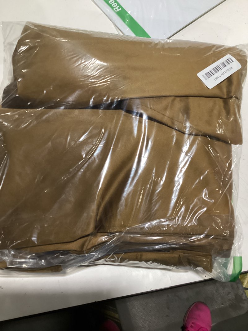 StangH Velvet Curtains 84 inches - Gold Brown Blackout Thermal Insulated Window Drapes for Living Ro