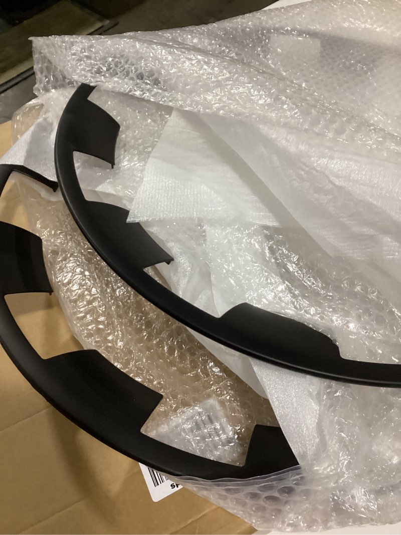 Condition photo showing As Is for for Tesla Model Y 20 Inch Wheel Rim Protector Hubcaps Induction Wheels Rim Cover Tire Trim Rings Matte Black 2Pcs Model Y Accessories Matte Black 20 in