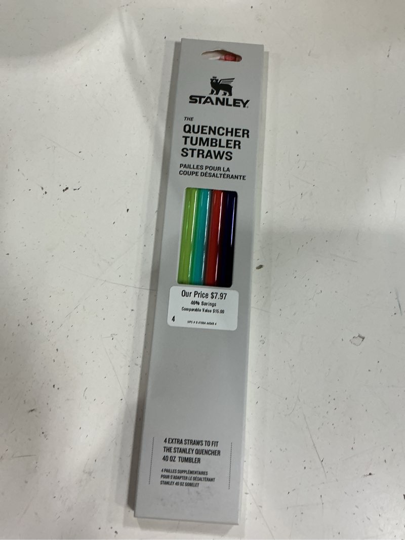 Condition photo showing New/Like New for stanley adventure quencher 40oz travel tumbler straws 4pcs (pack of 2