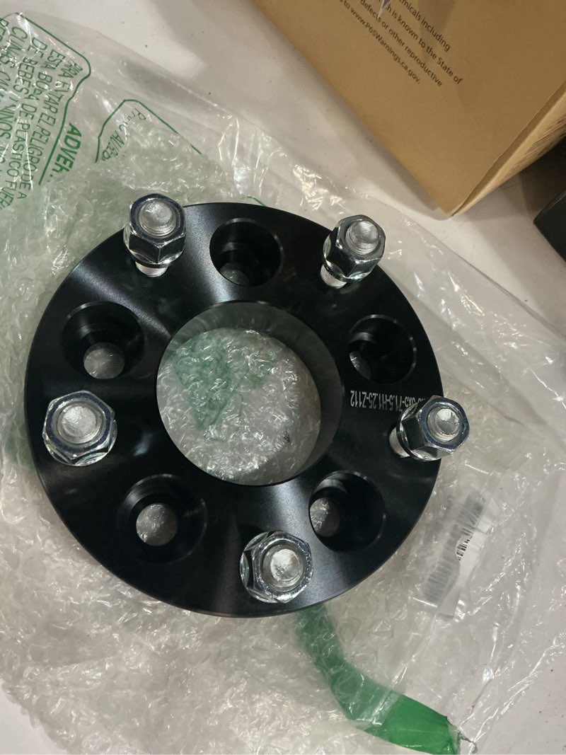 Condition photo showing New/Like New for dynofit 1pc 5x4.5 to 5x5 wheel adapters for je/ep spare tire jk wk wj xk wheels on tj yj kk xj mj kj zj, 5x114.3mm to 5x127mm 1.25" forged conversion wheel spacers 1/2" thread adapter