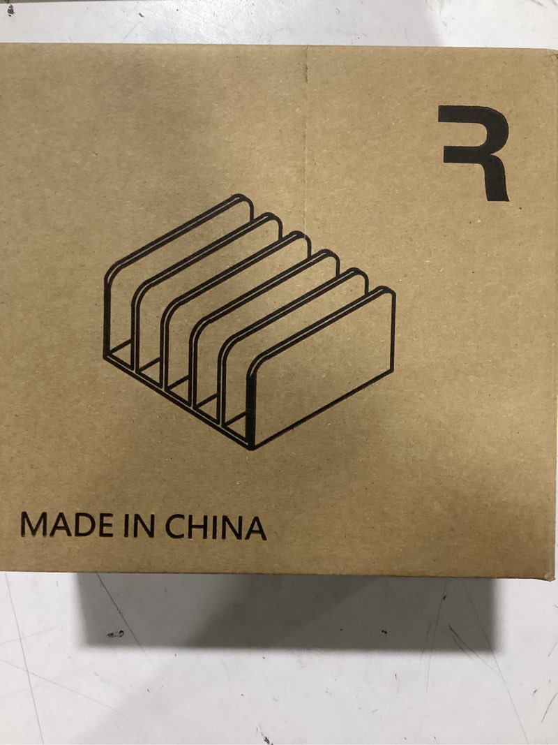 SANRUI Acrylic Desk Organizer, 5 Compartments Mail Organizer,Small File Holders Letter Organizer,Cle