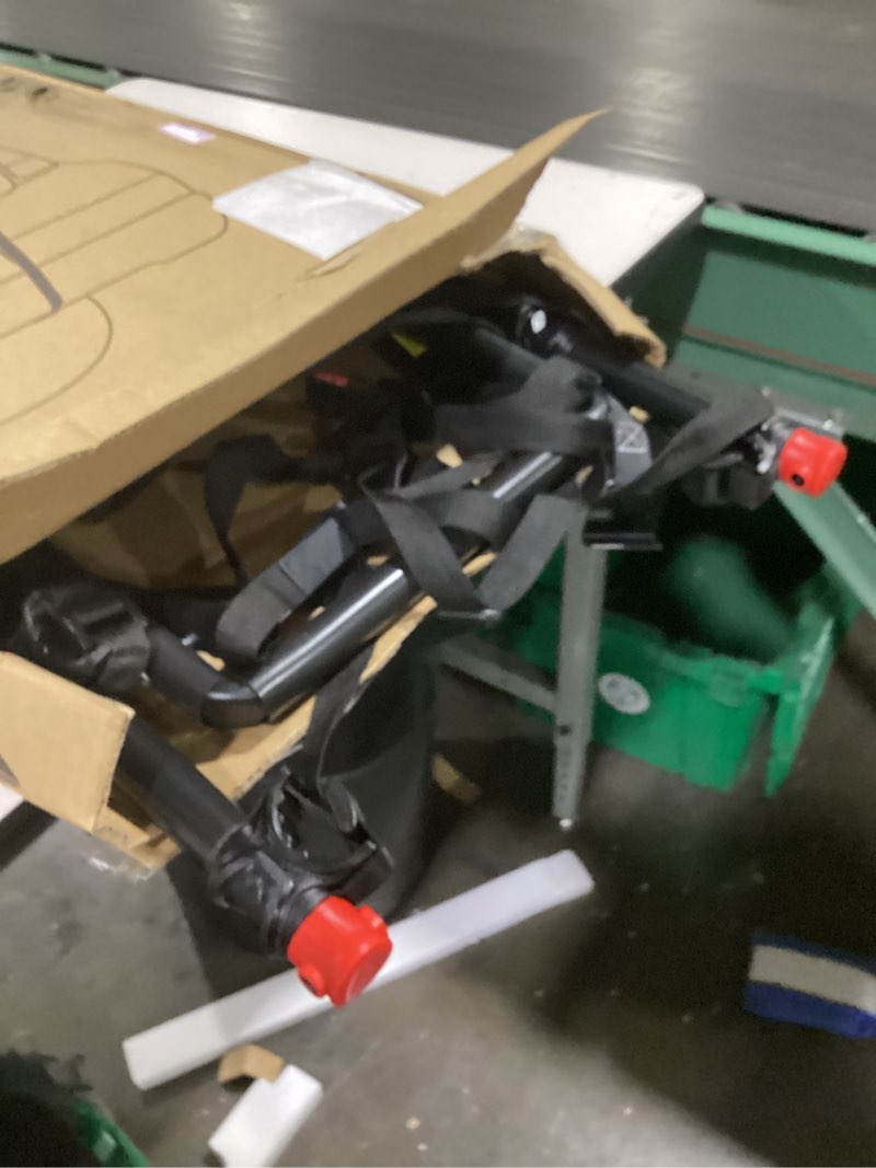 Condition photo showing Good Condition for allen sports deluxe 4-bike trunk mount rack, model 104db-r , black 4-bike bike rack red/ black