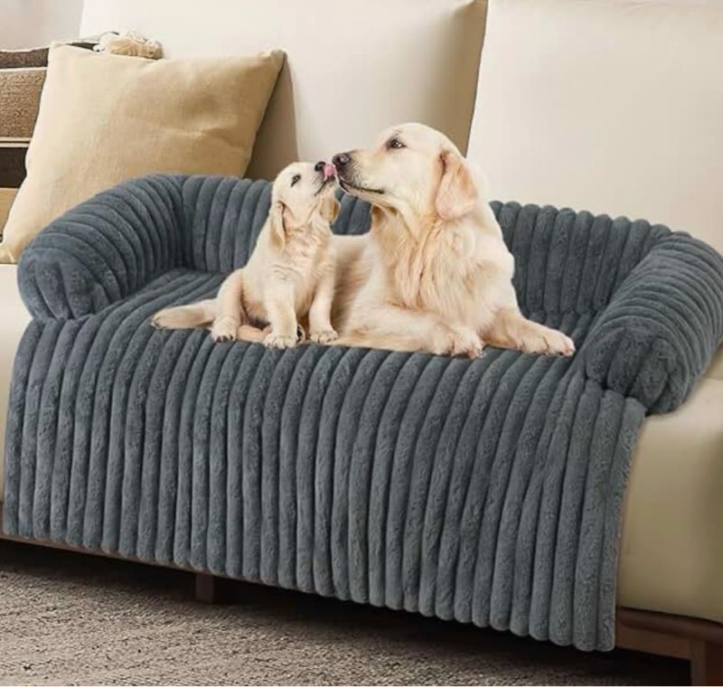 wn's day luxurious dog couch bed, washable calming dog couch cover, removable couch protector for do