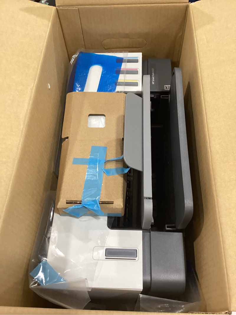Condition photo showing As Is for hp smart tank 6001 wireless all-in-one ink tank printer, scanner, copier with 2 years of ink included, best-for-home, cartridge-free refillable, ai-enabled (2h0b9a)