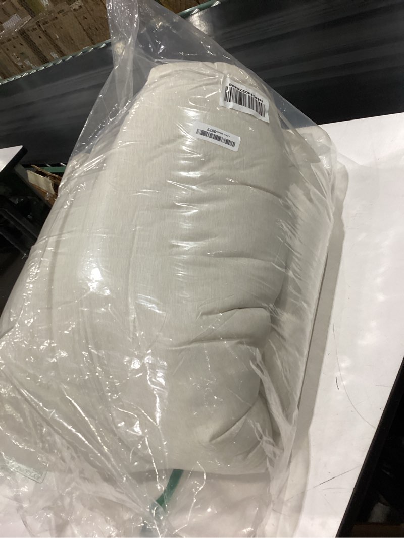 Condition photo showing As Is for bedsure king size comforter set - beige king comforter set, soft bedding for all seasons, cationic dyed bedding set, 3 pieces, 1 comforter (104"x90") and 2 pillow shams (20"x36"+2") king 01 - beige melange