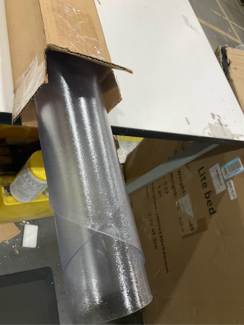 Condition photo showing Good Condition for LovePads 2mm Thick Frosted Round Table Cover Protector 43 Inch for Dining Room, PVC Plastic Pad 43" x 43" Frosted 2mm