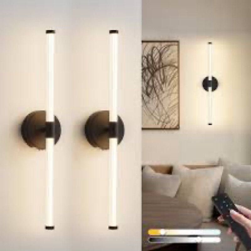 KARTOOSH Wireless Wall Sconces Rechargeable Battery Operated LED Wall Light with Remote, 3000K-6000K