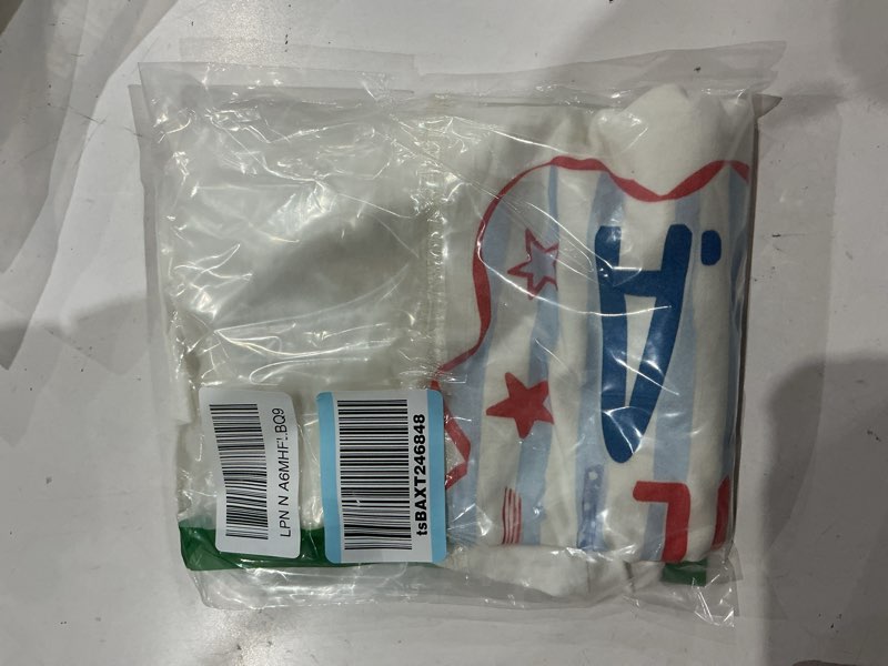 Condition photo showing New/Like New for coquette bow god bless the usa american flag 4th of july t-shirt