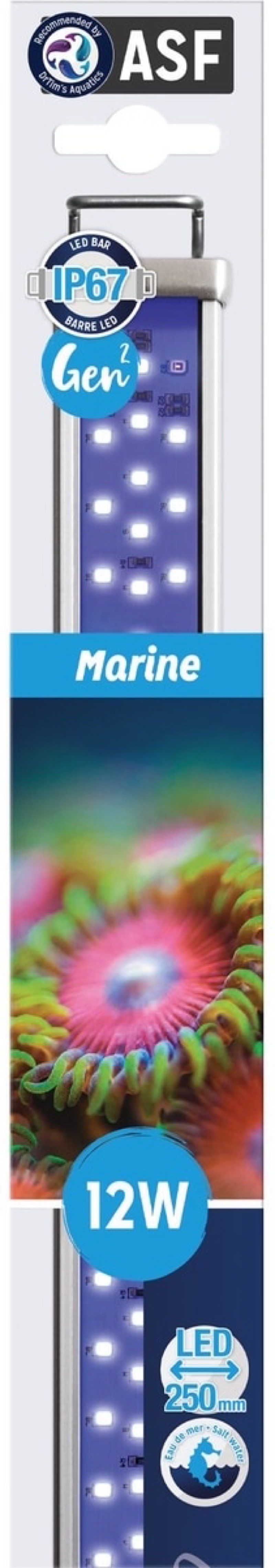 asf proten led marine fish aquarium striplight, 12 watt, 10-in