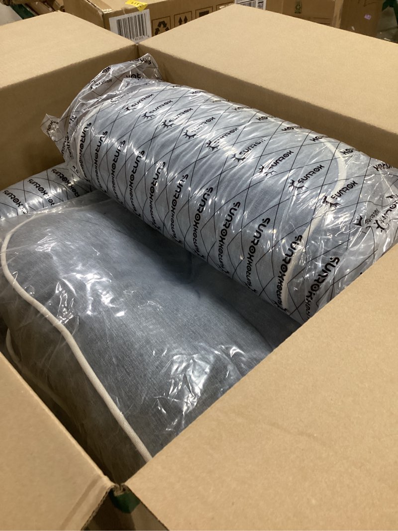 Condition photo showing Good Condition for SUNROX LokGrip Non Slip Gel Memory Foam Chair Cushions for Tailbone Pain Relief, Tufted Stain Resistant Thicken Durable Seat Pad Cushion for Kitchen Dining Office 17"x16" Set of 4, Heather Indigo