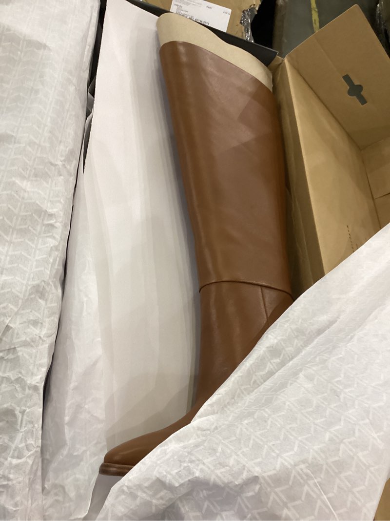 Condition photo showing Good Condition for Marc Fisher LTD womens Lannie Wide Calf 9 Medium Natural Leather 101