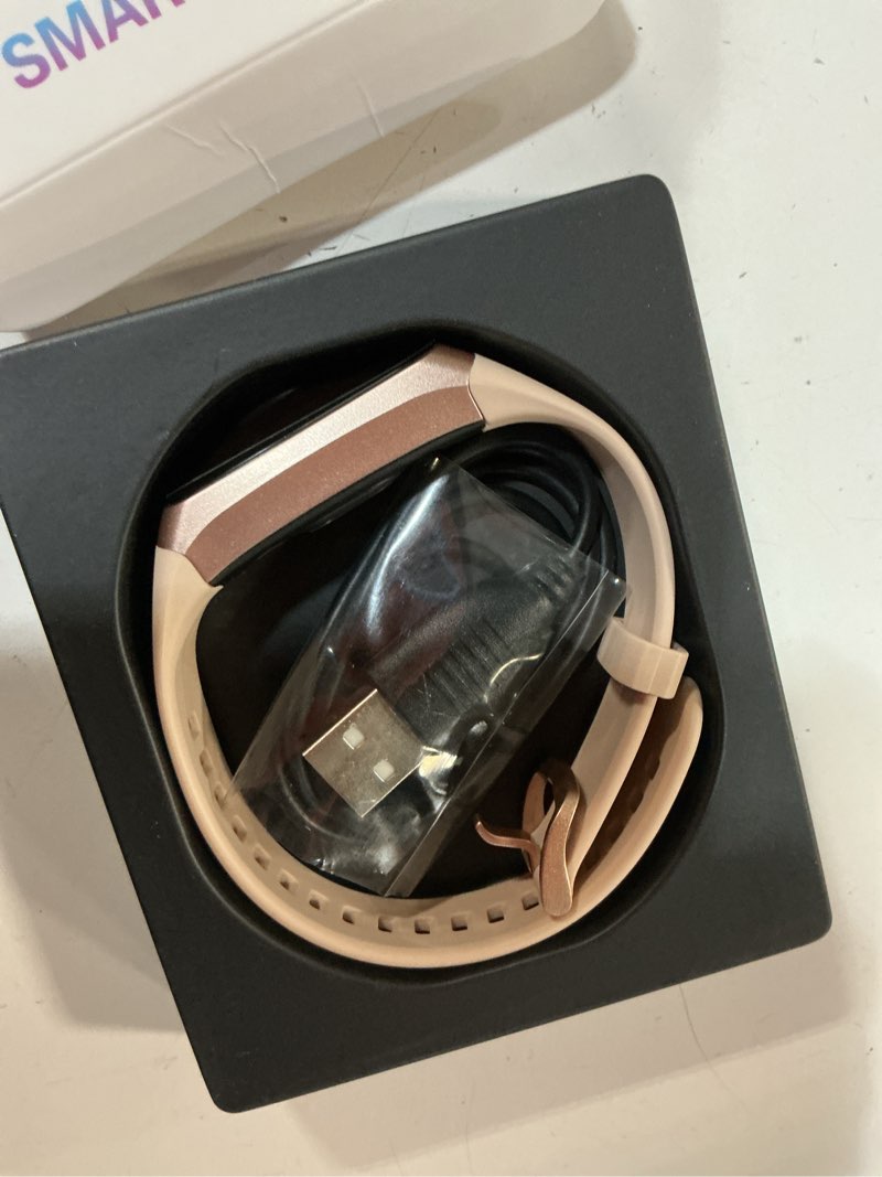 Condition photo showing Good Condition for fitness tracker with step counter/calories/stopwatch, activity tracker, health tracker with heart rate monitor, sleep tracker,1.10''amoled touch color screen, pedometer watch for women men pink