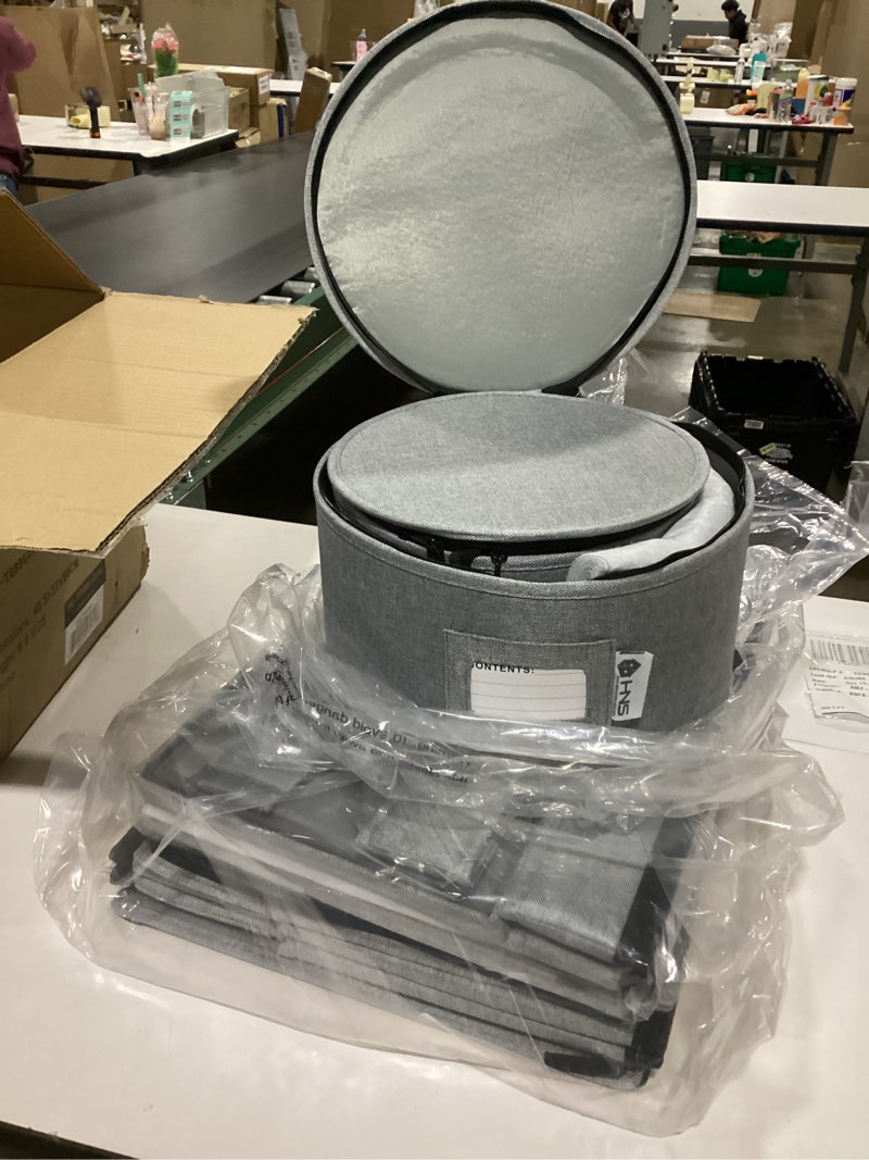 Hard Shell China Storage Containers 8-Piece Set Moving Boxes for Dinnerware, Glasses, Plates, Mugs a