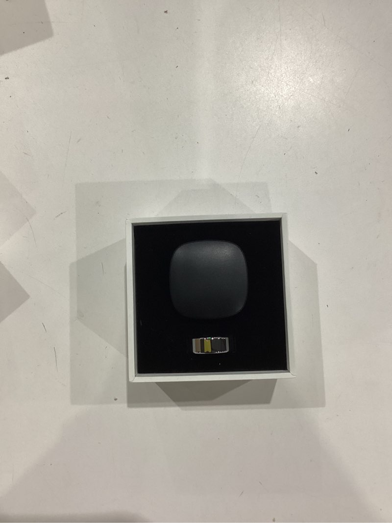Condition photo showing New/Like New for smart ring for women men, fashion minimalist fitness ring & sleep tracker ring with heart rate, blood pressure, waterproof health ring, birthday gift for women men, no subscription (size 9, silver)