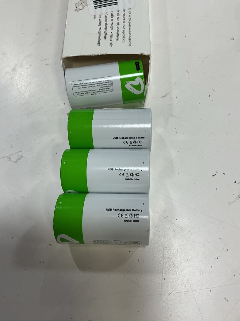 Condition photo showing Good Condition for d batteries rechargeable 4 pack with4 in 1 usbc charging cable d size cell lithium batteries 7500mwh 1.5v for flashlights, toys, and floodlights d battery (4 counts)-002