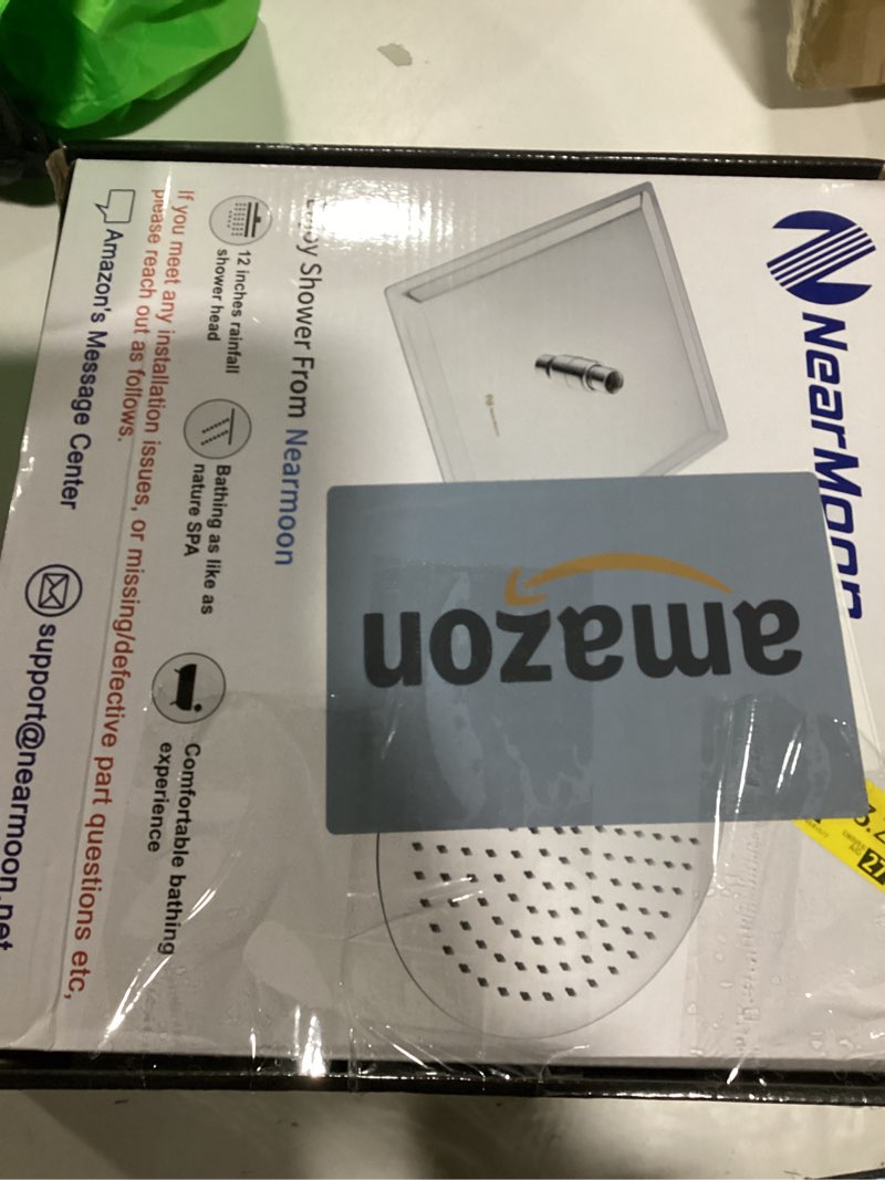 Condition photo showing New/Like New for NearMoon Rain Shower Head, High Flow Stainless Steel Square Rainfall Shower, Waterfall Bath Shower B